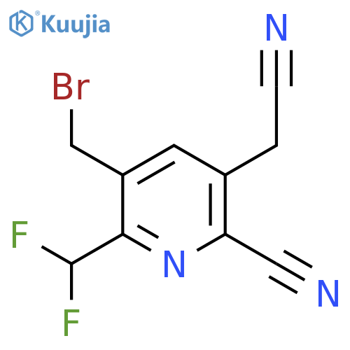 3-(Bromomethyl)-6-cyano-2-(difluoromethyl)pyridine-5-acetonitrile structure