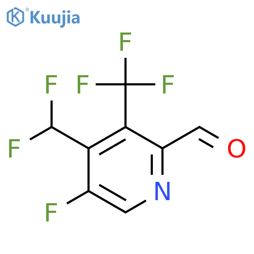 4-(Difluoromethyl)-5-fluoro-3-(trifluoromethyl)pyridine-2-carboxaldehyde structure