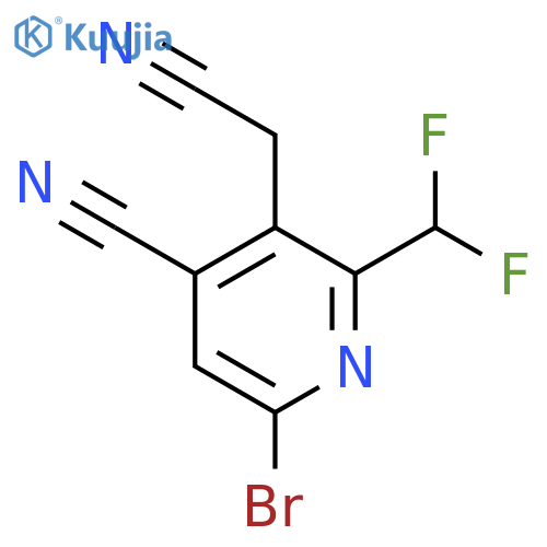 6-Bromo-4-cyano-2-(difluoromethyl)pyridine-3-acetonitrile structure