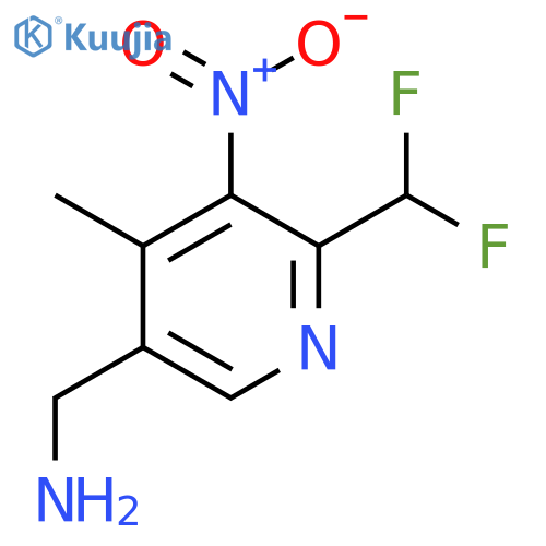 5-(Aminomethyl)-2-(difluoromethyl)-4-methyl-3-nitropyridine structure