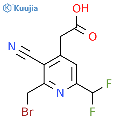 2-(Bromomethyl)-3-cyano-6-(difluoromethyl)pyridine-4-acetic acid structure