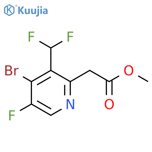 Methyl 4-bromo-3-(difluoromethyl)-5-fluoropyridine-2-acetate structure