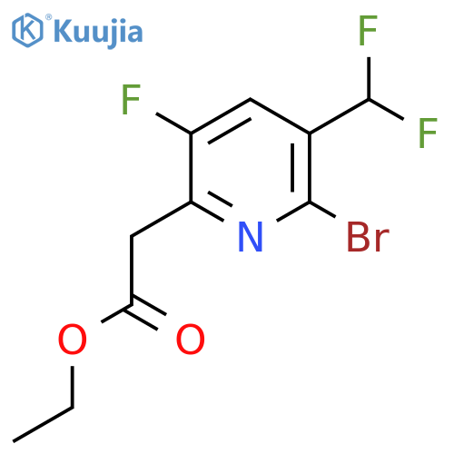 Ethyl 2-bromo-3-(difluoromethyl)-5-fluoropyridine-6-acetate structure