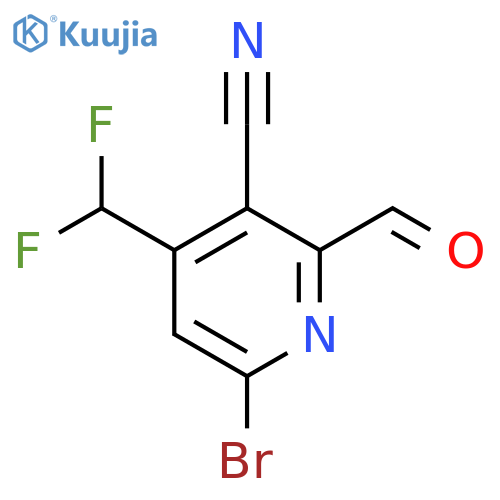 6-Bromo-3-cyano-4-(difluoromethyl)pyridine-2-carboxaldehyde structure