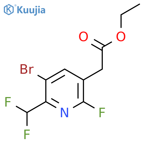 Ethyl 3-bromo-2-(difluoromethyl)-6-fluoropyridine-5-acetate structure