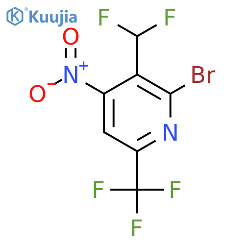 2-Bromo-3-(difluoromethyl)-4-nitro-6-(trifluoromethyl)pyridine structure