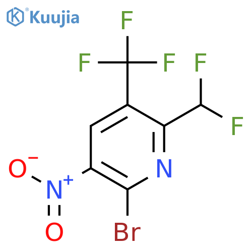 2-Bromo-6-(difluoromethyl)-3-nitro-5-(trifluoromethyl)pyridine structure