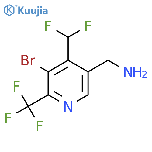 5-(Aminomethyl)-3-bromo-4-(difluoromethyl)-2-(trifluoromethyl)pyridine structure