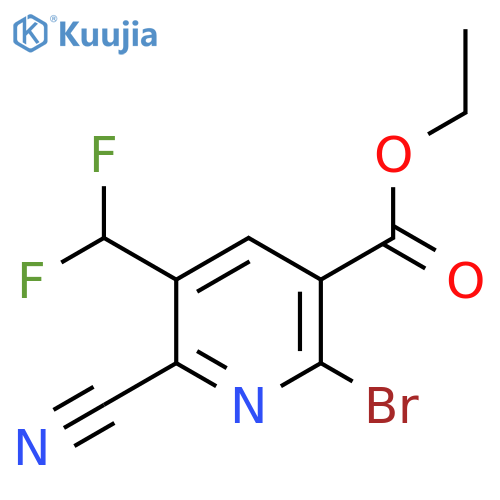 Ethyl 2-bromo-6-cyano-5-(difluoromethyl)pyridine-3-carboxylate structure