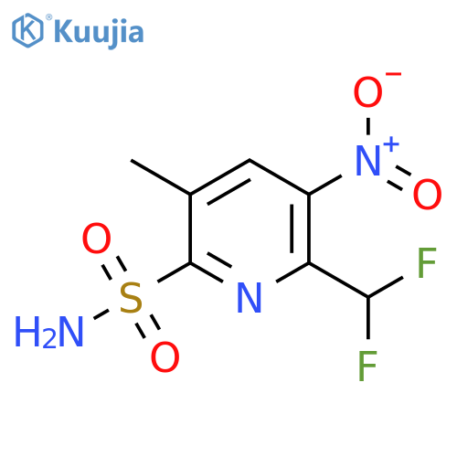 2-(Difluoromethyl)-5-methyl-3-nitropyridine-6-sulfonamide structure
