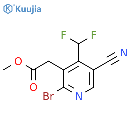 Methyl 2-bromo-5-cyano-4-(difluoromethyl)pyridine-3-acetate structure