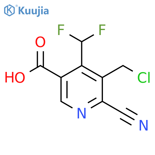 3-(Chloromethyl)-2-cyano-4-(difluoromethyl)pyridine-5-carboxylic acid structure