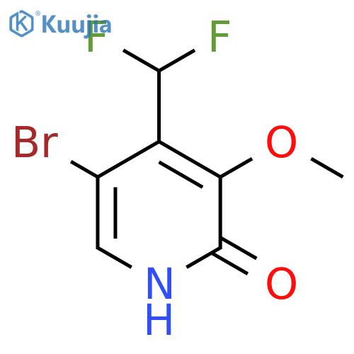 5-Bromo-4-(difluoromethyl)-2-hydroxy-3-methoxypyridine structure