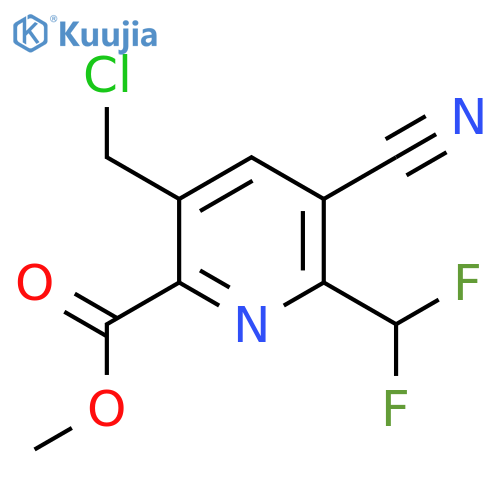 Methyl 3-(chloromethyl)-5-cyano-6-(difluoromethyl)pyridine-2-carboxylate structure