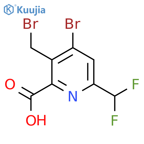4-Bromo-3-(bromomethyl)-6-(difluoromethyl)pyridine-2-carboxylic acid structure