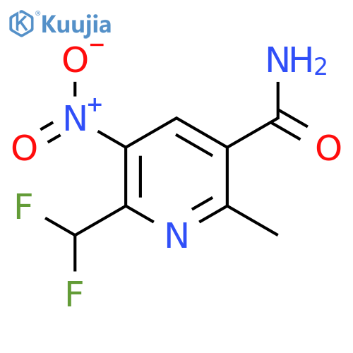 2-(Difluoromethyl)-6-methyl-3-nitropyridine-5-carboxamide structure