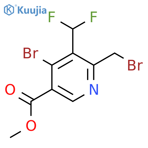 Methyl 4-bromo-2-(bromomethyl)-3-(difluoromethyl)pyridine-5-carboxylate structure