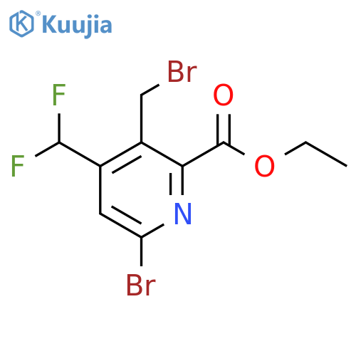 Ethyl 6-bromo-3-(bromomethyl)-4-(difluoromethyl)pyridine-2-carboxylate structure