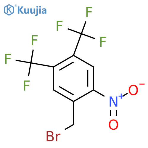 4,5-Bis(trifluoromethyl)-2-nitrobenzyl bromide structure