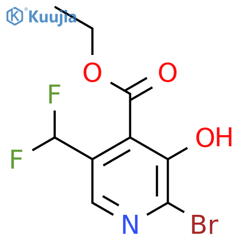 Ethyl 2-bromo-5-(difluoromethyl)-3-hydroxypyridine-4-carboxylate structure