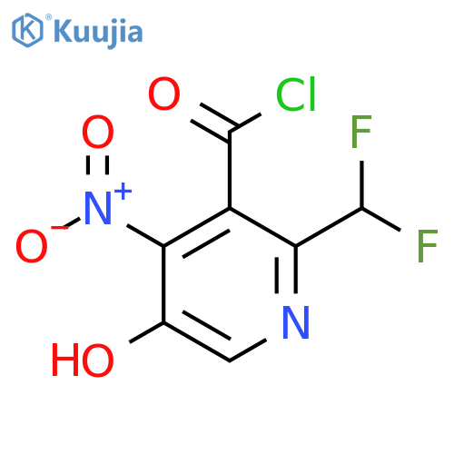2-(Difluoromethyl)-5-hydroxy-4-nitropyridine-3-carbonyl chloride structure