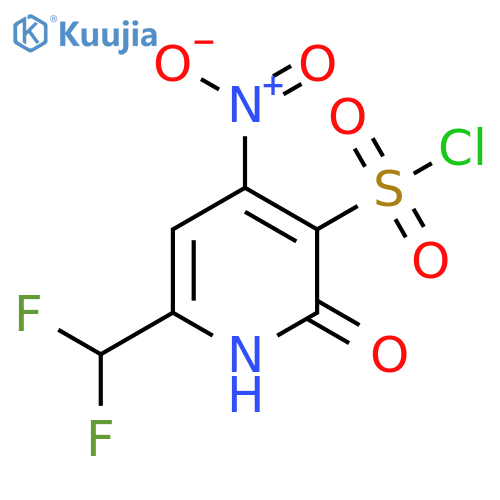 6-(Difluoromethyl)-2-hydroxy-4-nitropyridine-3-sulfonyl chloride structure