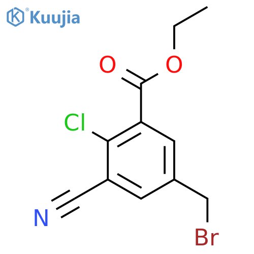Ethyl 5-bromomethyl-2-chloro-3-cyanobenzoate structure