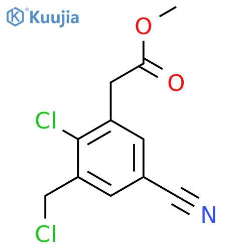 Methyl 2-chloro-3-chloromethyl-5-cyanophenylacetate structure