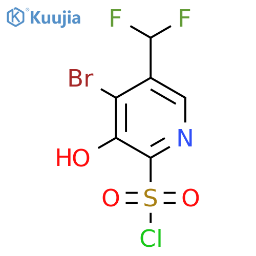 4-Bromo-5-(difluoromethyl)-3-hydroxypyridine-2-sulfonyl chloride structure