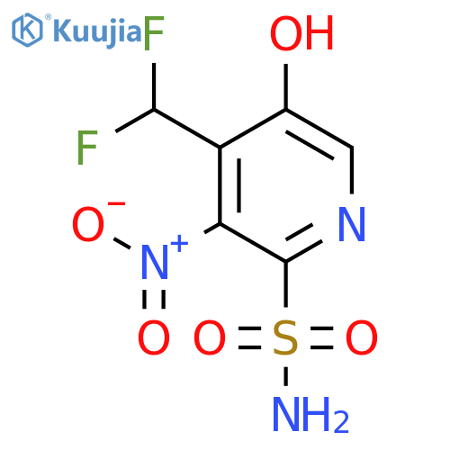 4-(Difluoromethyl)-5-hydroxy-3-nitropyridine-2-sulfonamide structure