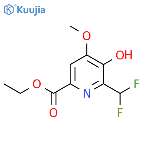 Ethyl 2-(difluoromethyl)-3-hydroxy-4-methoxypyridine-6-carboxylate structure