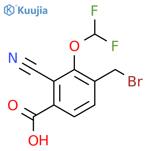 4-Bromomethyl-2-cyano-3-(difluoromethoxy)benzoic acid structure