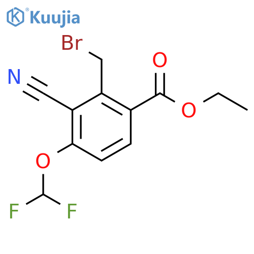 Ethyl 2-bromomethyl-3-cyano-4-(difluoromethoxy)benzoate structure