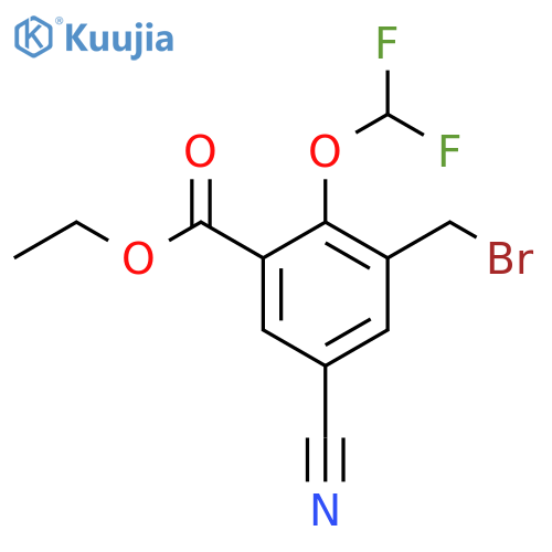 Ethyl 3-bromomethyl-5-cyano-2-(difluoromethoxy)benzoate structure