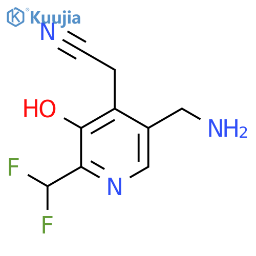 5-(Aminomethyl)-2-(difluoromethyl)-3-hydroxypyridine-4-acetonitrile structure