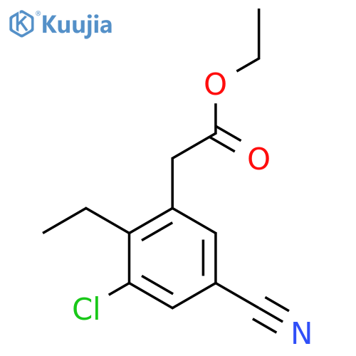 Ethyl 3-chloro-5-cyano-2-ethylphenylacetate structure
