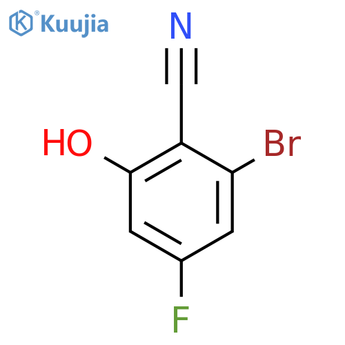 2-Bromo-4-fluoro-6-hydroxybenzonitrile structure