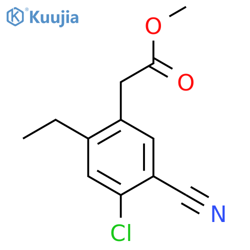 Methyl 4-chloro-5-cyano-2-ethylphenylacetate structure