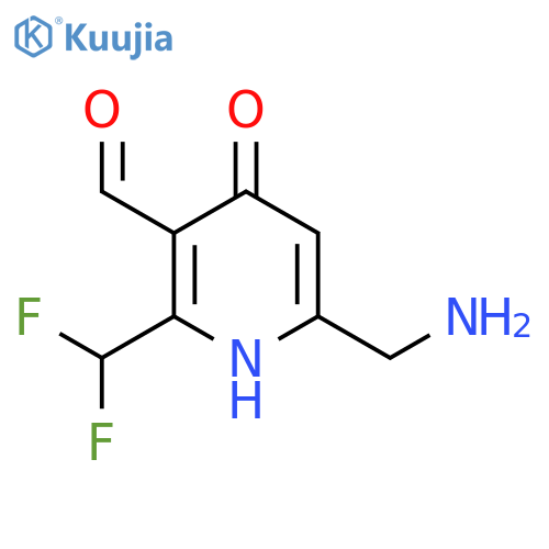 6-(Aminomethyl)-2-(difluoromethyl)-4-hydroxypyridine-3-carboxaldehyde structure