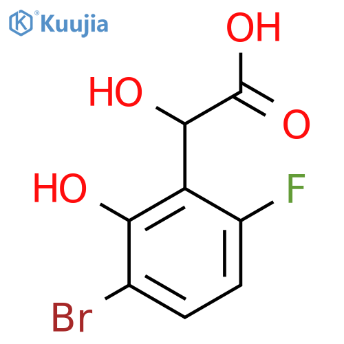 3-Bromo-6-fluoro-2-hydroxymandelic acid structure