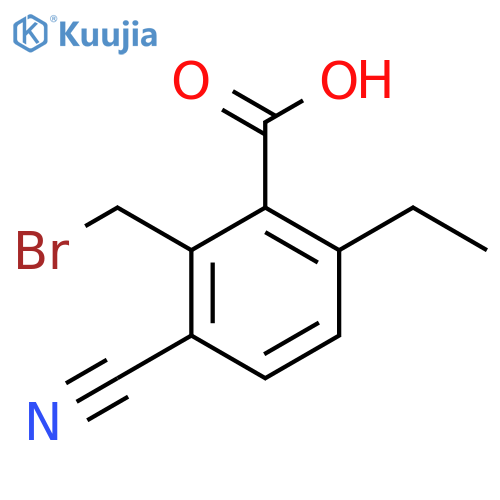 2-Bromomethyl-3-cyano-6-ethylbenzoic acid structure