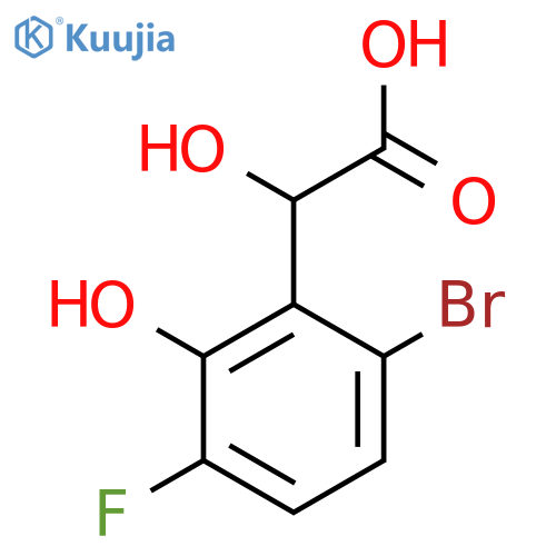 6-Bromo-3-fluoro-2-hydroxymandelic acid structure