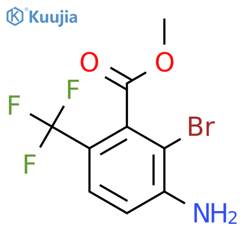 Methyl 3-amino-2-bromo-6-(trifluoromethyl)benzoate structure