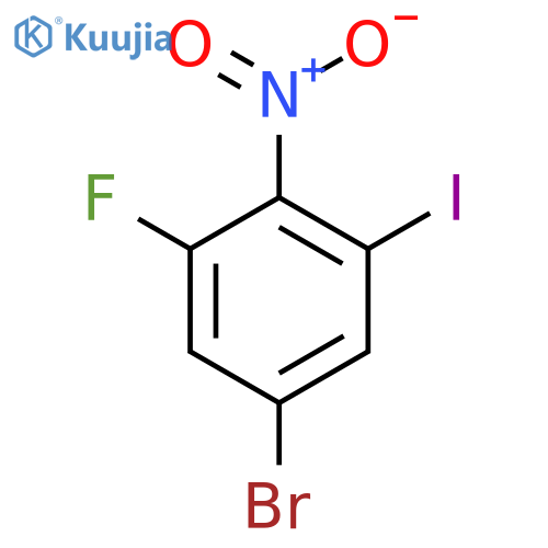 4-Bromo-2-fluoro-6-iodonitrobenzene structure