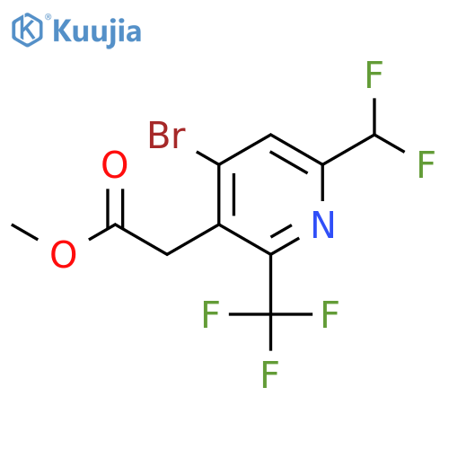 Methyl 4-bromo-6-(difluoromethyl)-2-(trifluoromethyl)pyridine-3-acetate structure