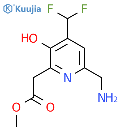 Methyl 6-(aminomethyl)-4-(difluoromethyl)-3-hydroxypyridine-2-acetate structure
