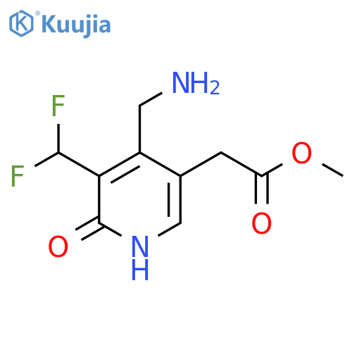 Methyl 4-(aminomethyl)-3-(difluoromethyl)-2-hydroxypyridine-5-acetate structure