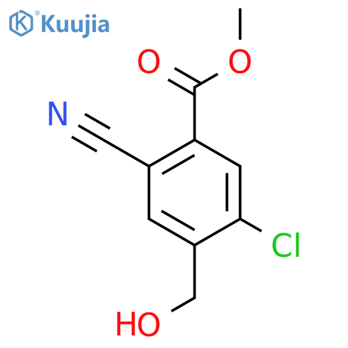 Methyl 5-chloro-2-cyano-4-(hydroxymethyl)benzoate structure