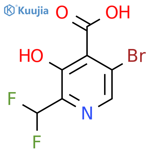 5-Bromo-2-(difluoromethyl)-3-hydroxypyridine-4-carboxylic acid structure