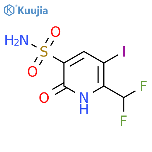 2-(Difluoromethyl)-6-hydroxy-3-iodopyridine-5-sulfonamide structure